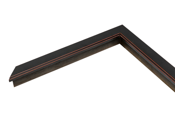 Gemini Wood Moulding - SATIN BLACK RED STRIPES BLK26 - Image 3