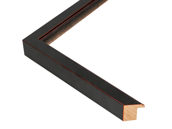 Gemini Wood Moulding - SATIN BLACK RED STRIPES BLK26 - Image 2