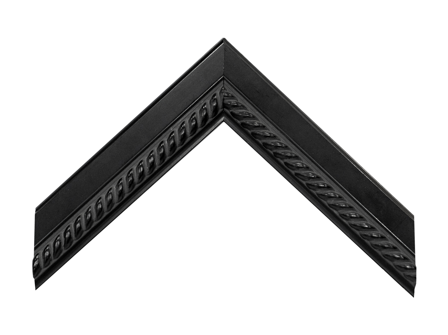 Gemini Wood Moulding - SATIN BLACK ROPE BLK7