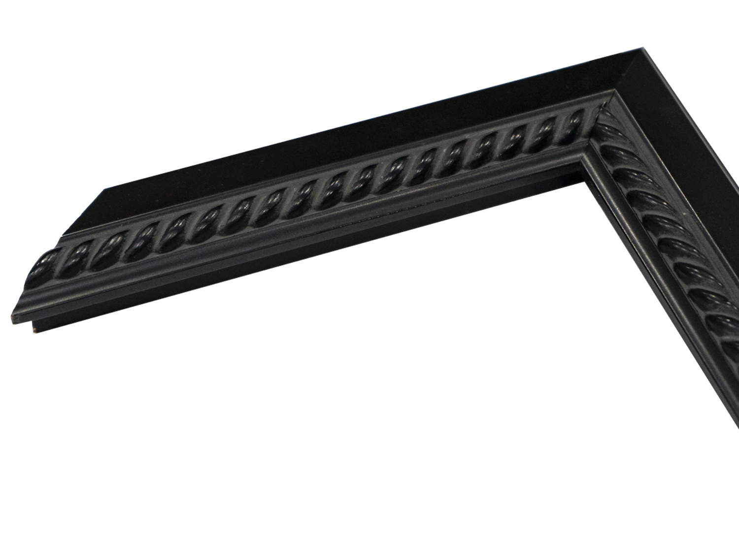 Gemini Wood Moulding - SATIN BLACK ROPE BLK7 - Image 2