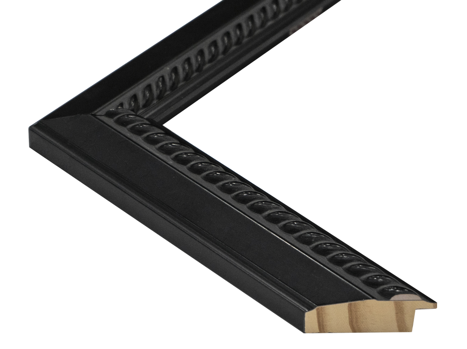Gemini Wood Moulding - SATIN BLACK ROPE BLK7 - Image 3