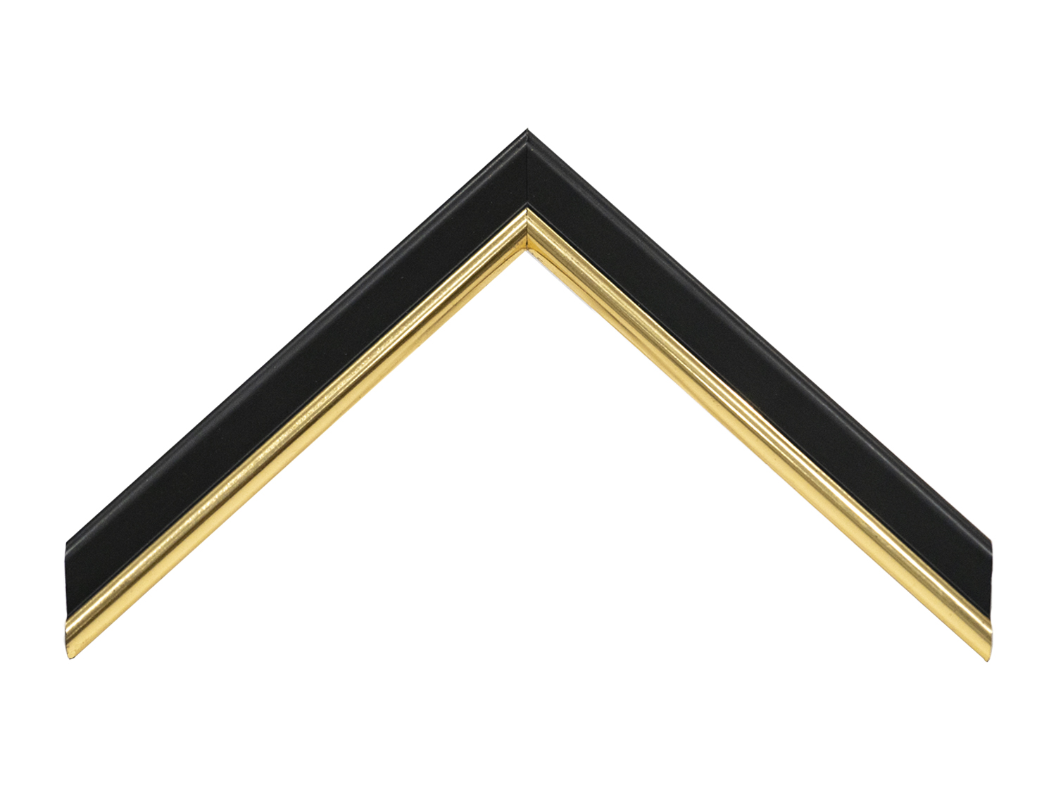 Gemini Wood Moulding - SATIN BLACK W/GOLD LIP BLKG2