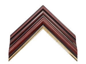 Gemini Wood Moulding - MAHOGANY W/BRUSHED GOLD G-1980