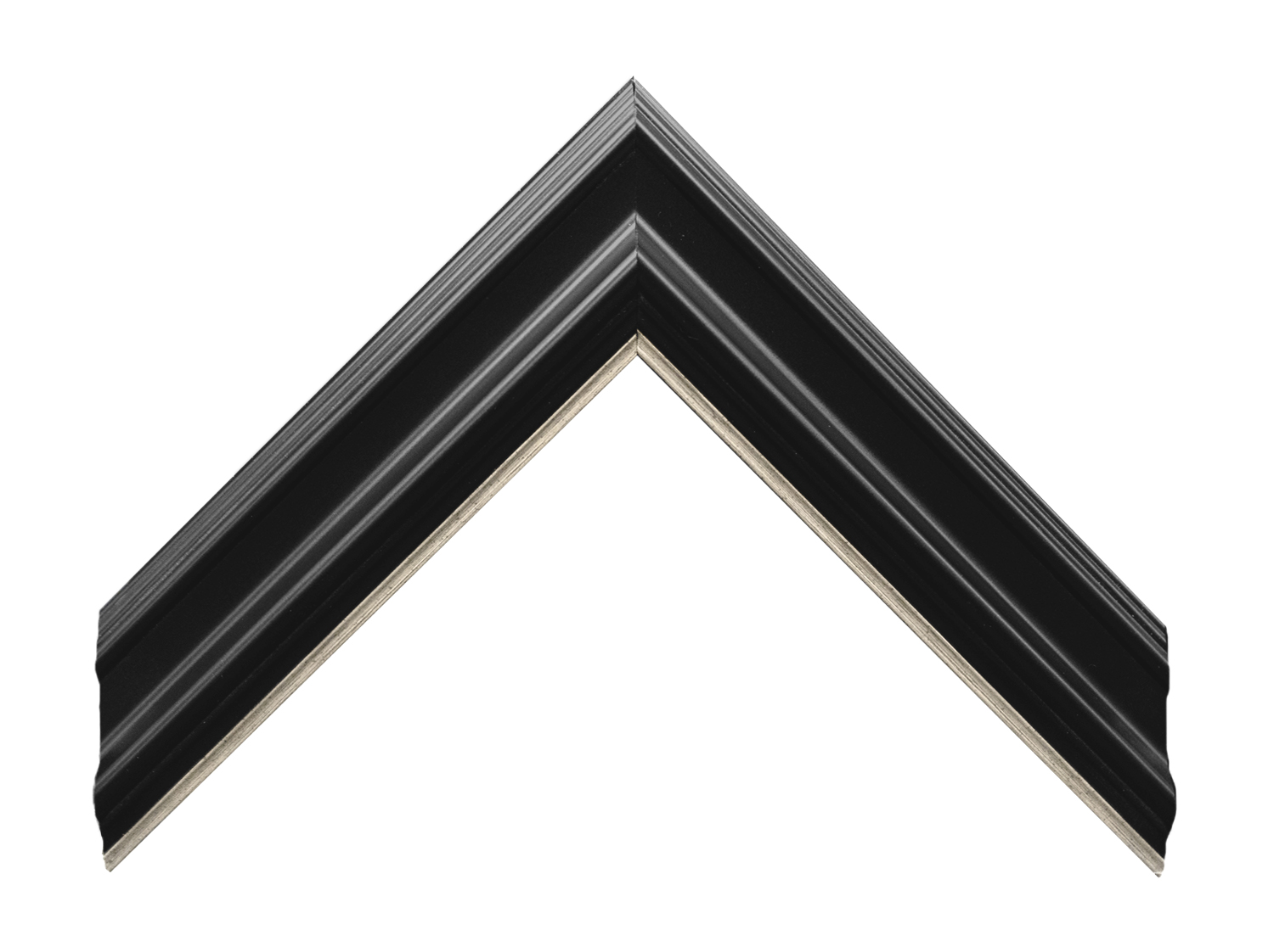 Gemini Wood Moulding - BLACK W/ SILVER LIP G-4414