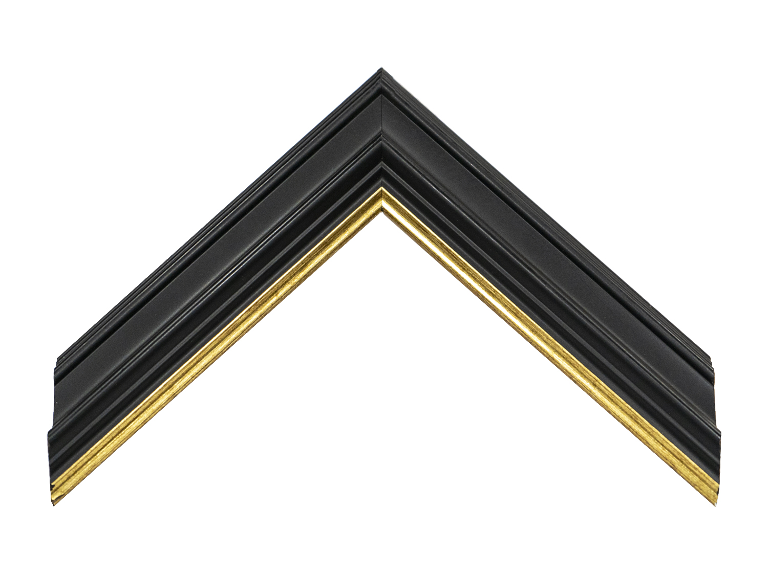 Gemini Wood Moulding - BLACK W/GOLD LIP G-4415