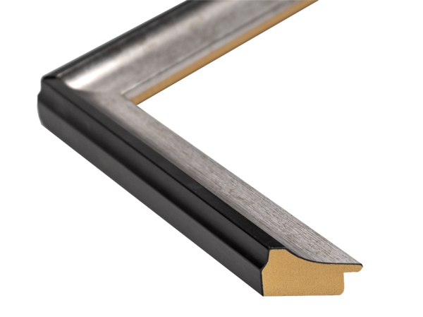 Gemini Wood Moulding - SILVER PANEL/BLACK BACK G-7101 - Image 2