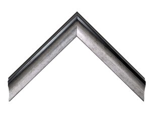 Gemini Wood Moulding - SILVER PANEL/BLACK BACK G-7101