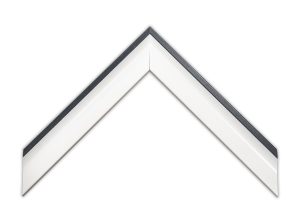 Gemini Wood Moulding - WHITE PANEL/BLACK BACK G-7110 **OVERSTOCK