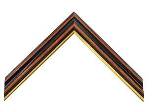 Gemini Wood Moulding - TWO TONE WALNUT W/GOLD LIP G-731 **OVERSTOCK