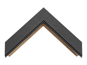 Gemini Builds It G-7502 - Black Flat Wood Deep Shadowbox Picture Frame Moulding