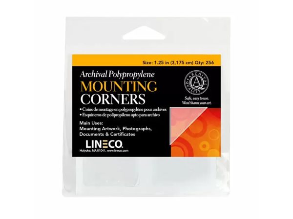 Lineco Polypropylene Mounting Corners 1 1/4" (Standard View) P-1061 - Image 2