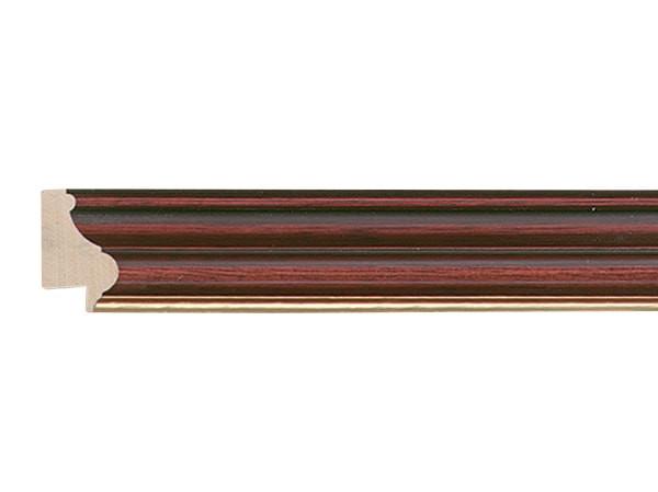 Gemini Wood Moulding - MAHOGANY W/BRUSHED GOLD