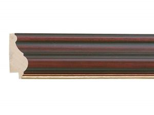 Gemini Wood Moulding - MAHOGANY W/BRUSHED GOLD