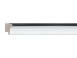 Gemini Wood Moulding - WHITE PANEL/BLACK BACK