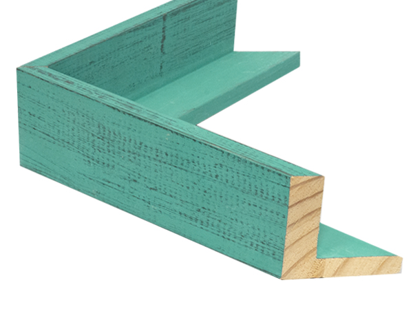 UFP Wood Moulding - 2" x 3/8" French Teal Country Colors Floater G-B978 - Image 3
