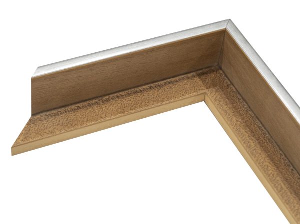 UFP Wood Moulding - 3/8" x 2" Open Grain Natural Floater with Silver G-G3308 - Image 2