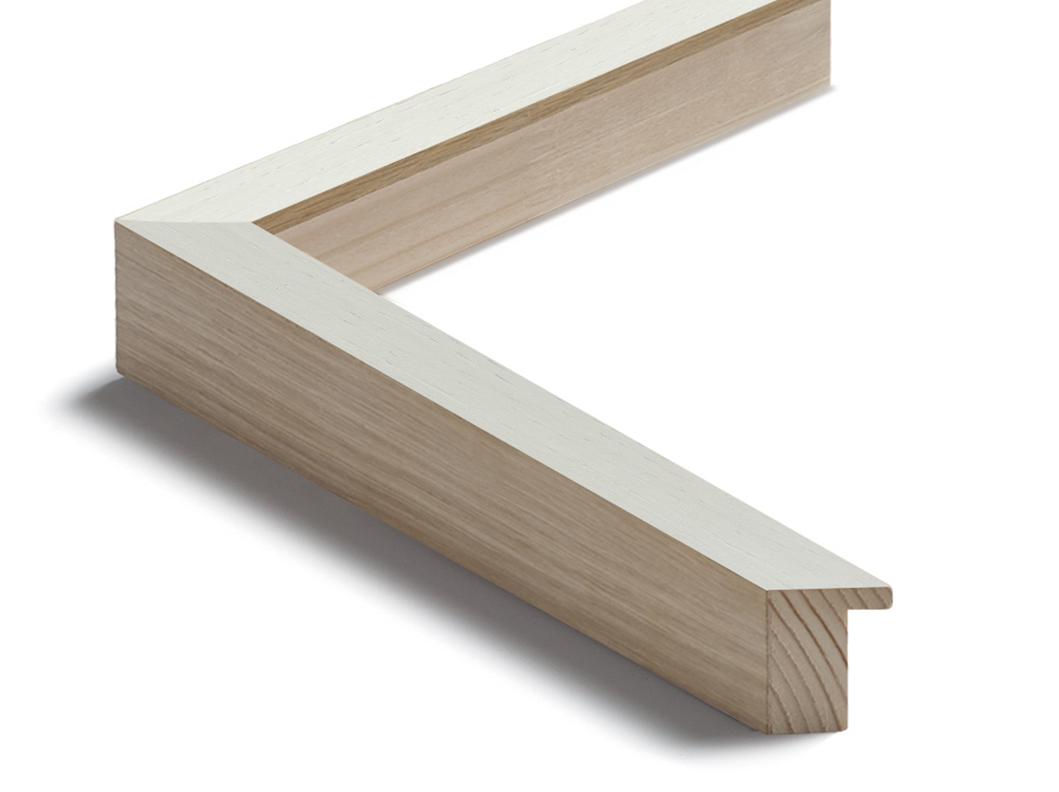 Gemini Wood Moulding - Solana 3/4" White Stain Cap w/ Natural Oak Sides G-1083162 - Image 2