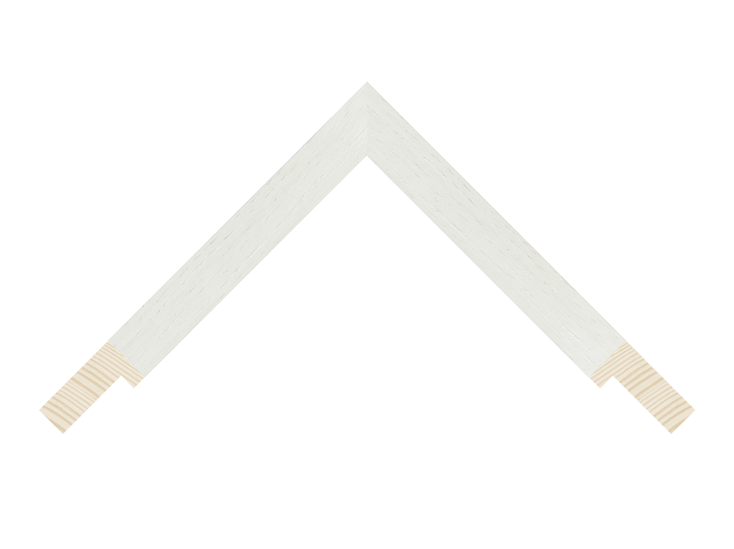 Gemini Wood Moulding - Solana 3/4" White Stain Cap w/ Natural Oak Sides G-1083162