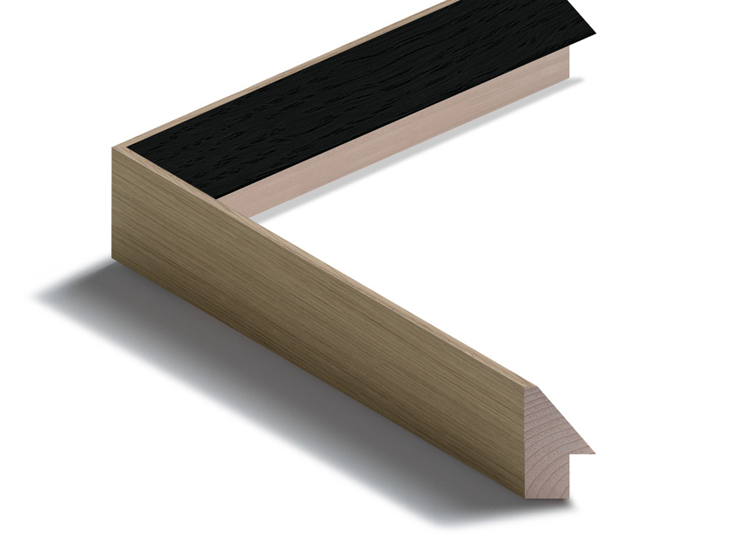 Gemini Wood Moulding - Solana 5/8" Edge Black Stain w/ Natural Oak Sides G-1227164 - Image 2