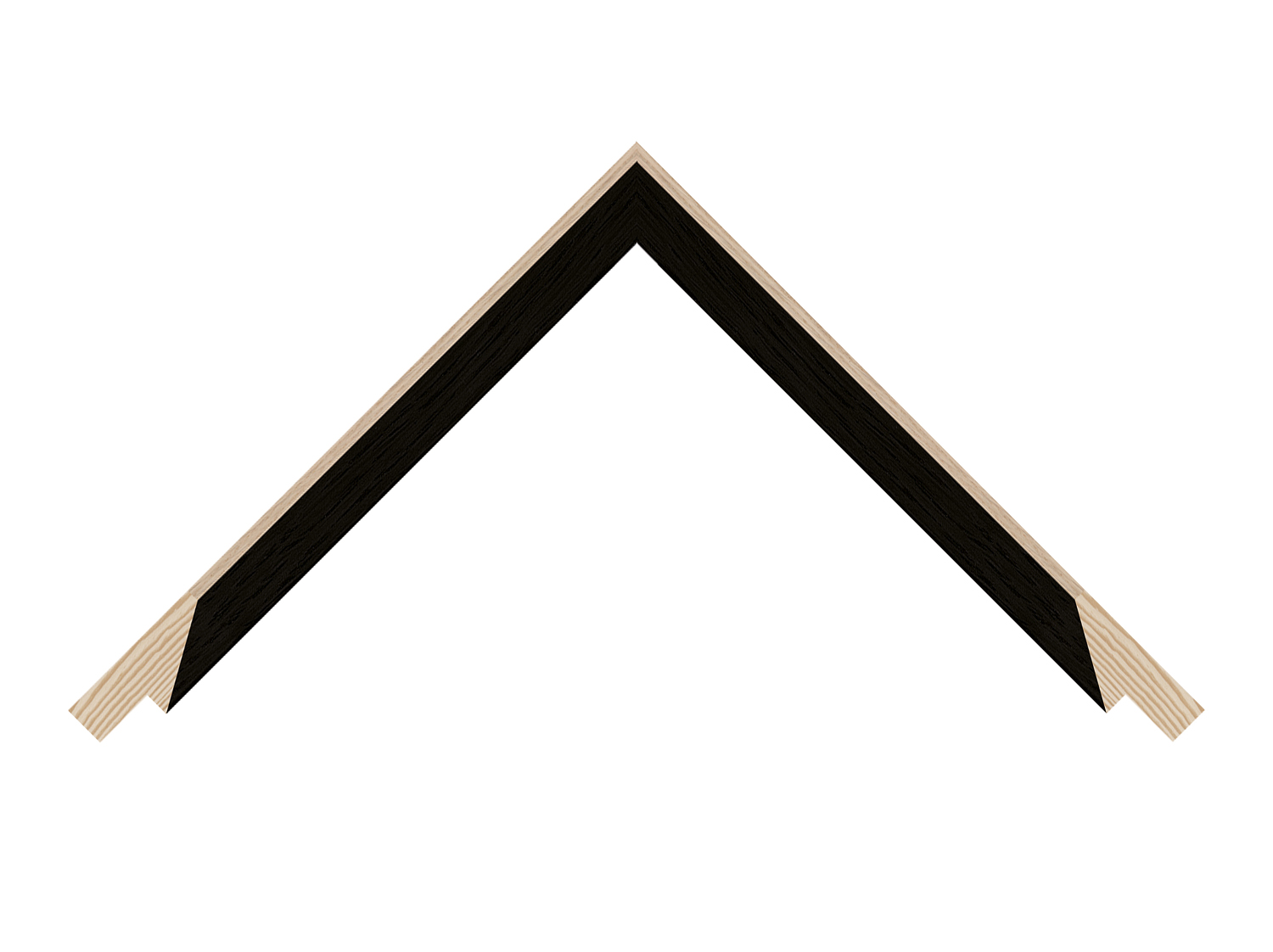 Gemini Wood Moulding - Solana 5/8" Edge Black Stain w/ Natural Oak Sides G-1227164