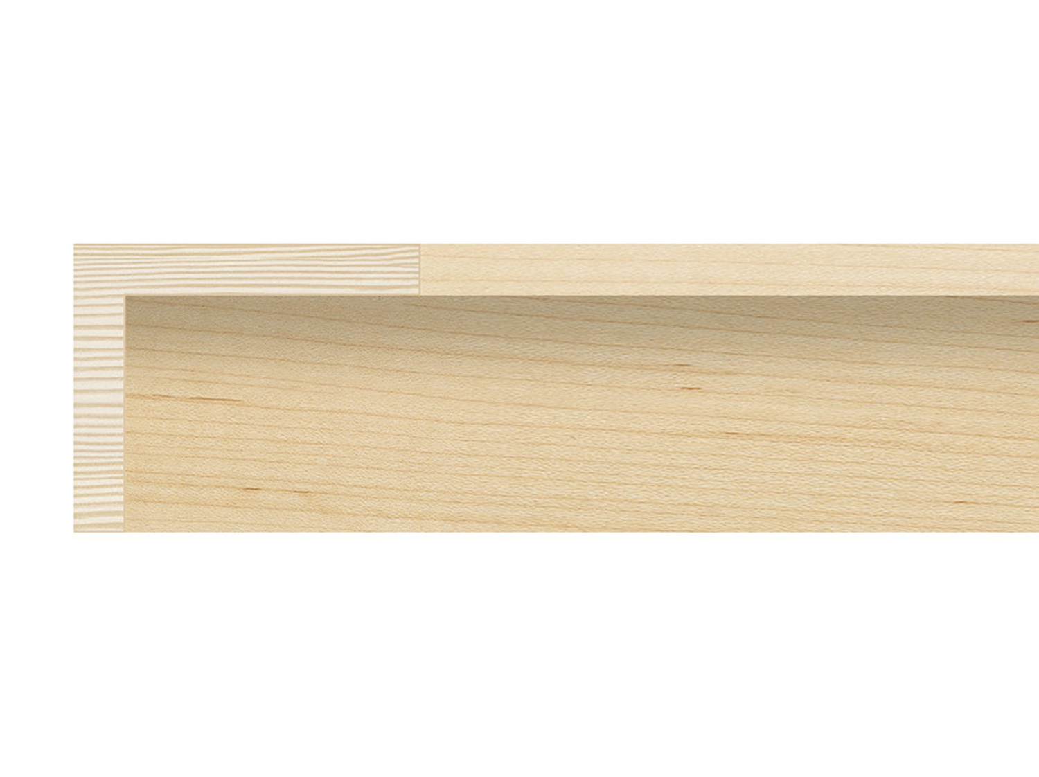 Gemini Wood Moulding - Solana 3/8" Natural Maple Float Frame (2" D) G-1247113 - Image 3