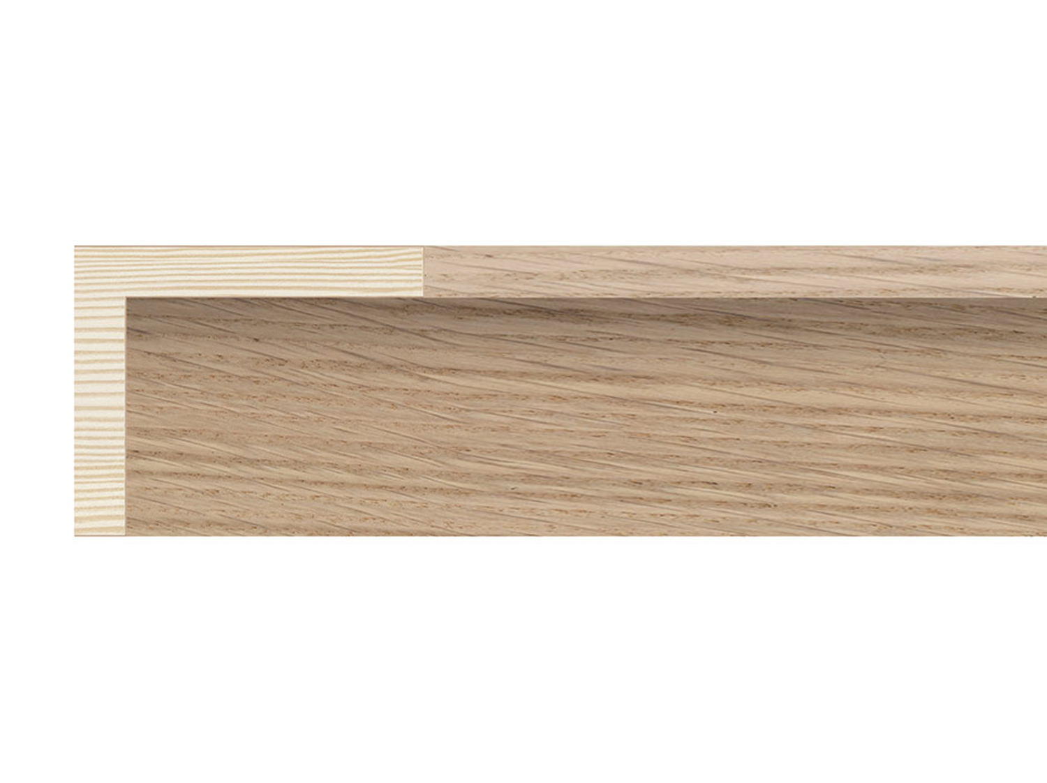 Gemini Wood Moulding - Solana 3/8" Natural Oak Float Frame (2" D) G-1247115 - Image 3