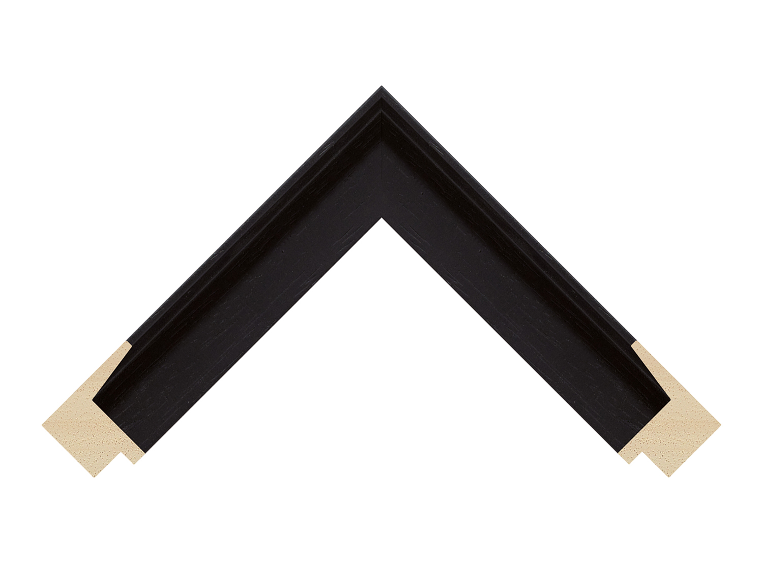 Gemini Wood Moulding - Solana 1 3/8" Black Grain Hybrid Float/Standard Frame G-1258514