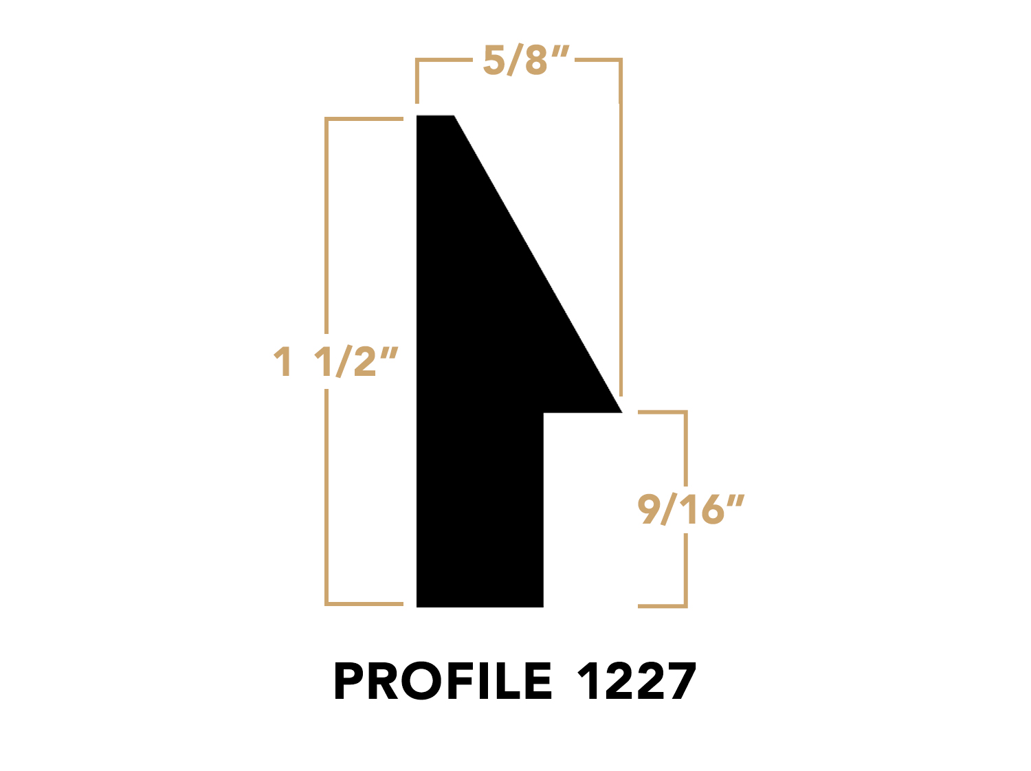 Gemini Wood Moulding - Solana 5/8" Edge Black Stain w/ Natural Oak Sides G-1227164 - Image 4