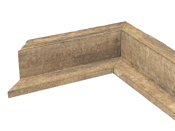 UFP Wood Moulding - 13/16" W Owl Brown Barnwood Floater (1 1/2" D) G-B871 - Image 3