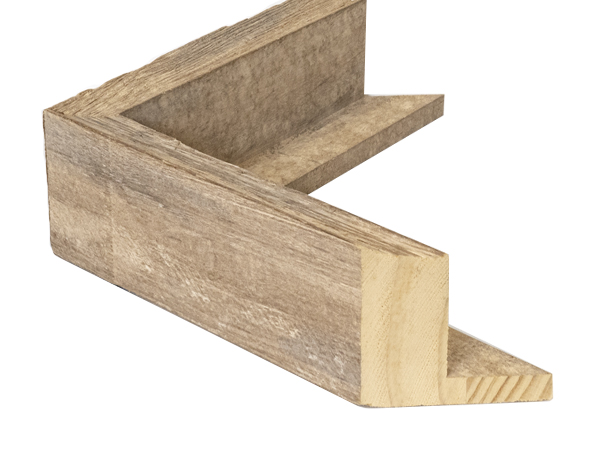 UFP Wood Moulding - 13/16" W Owl Brown Barnwood Floater (1 1/2" D) G-B871 - Image 2