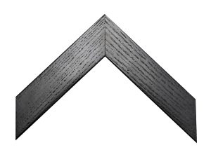 Gemini Wood Moulding - 1 1/2" W Black Hardwood (1 3/4" D Shadowbox)